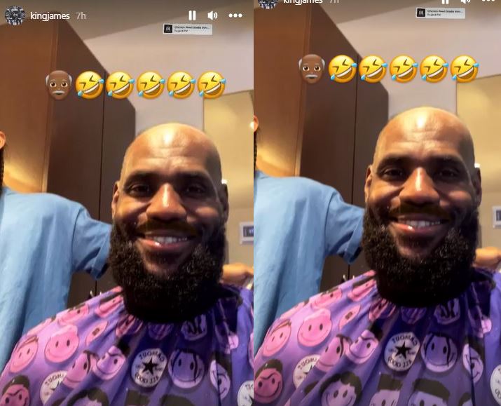 LeBron James bald