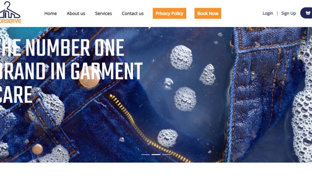 Doorserve dry cleaning website