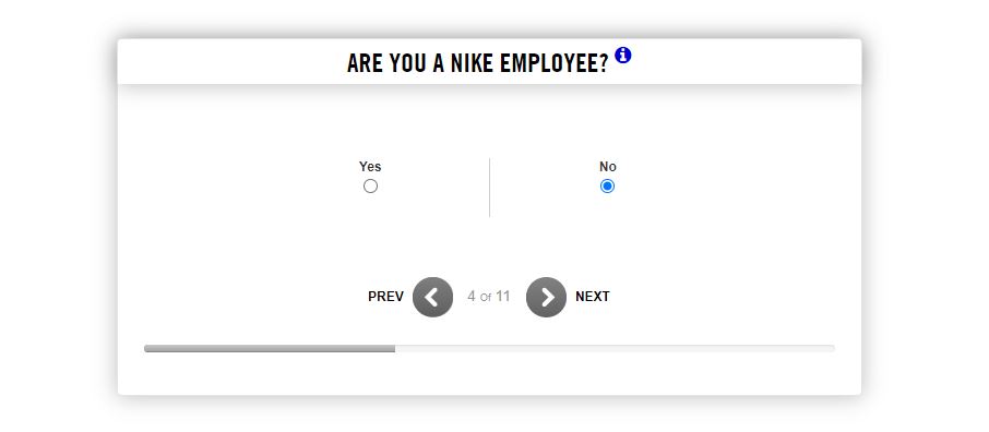 Nike product testing employee question