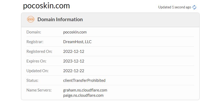 pocoskin whois