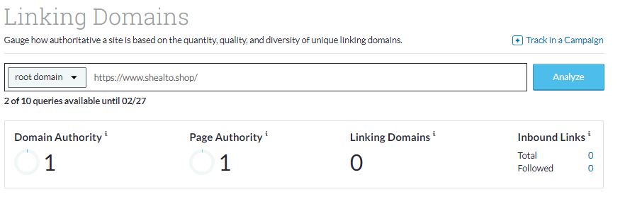 Shealto Shop domain authority details