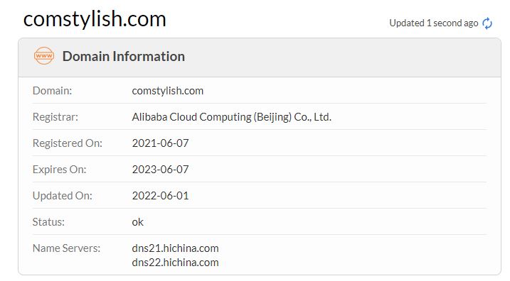 Comstylish domain whois