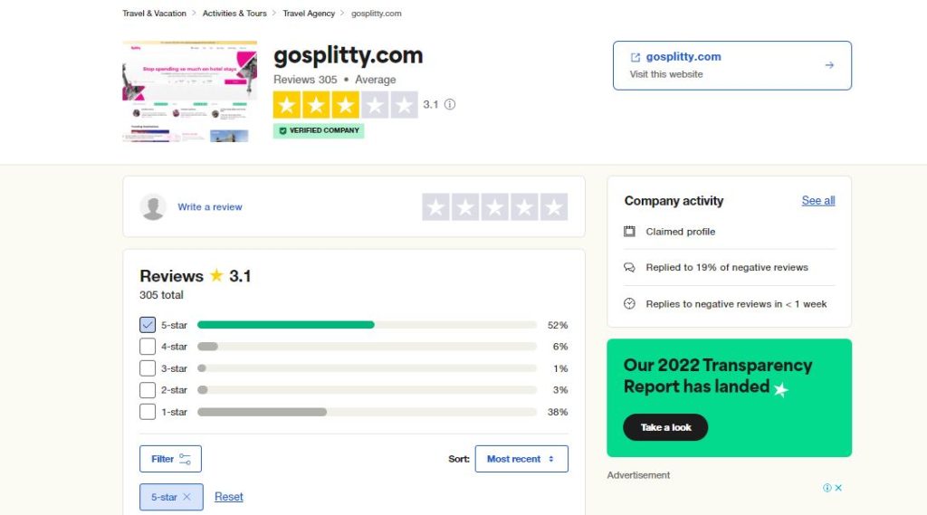 Gosplitty trustpilot