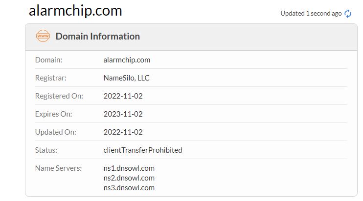 Alarmchip.com whois