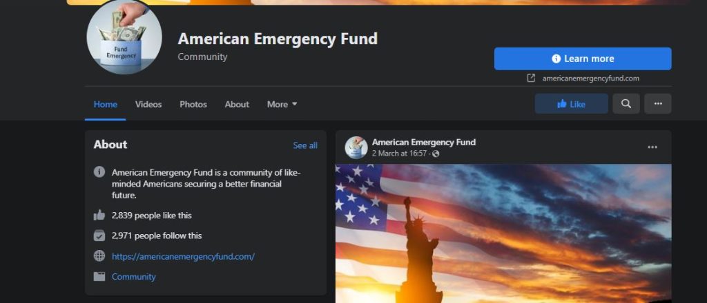 American emergency fund facebook