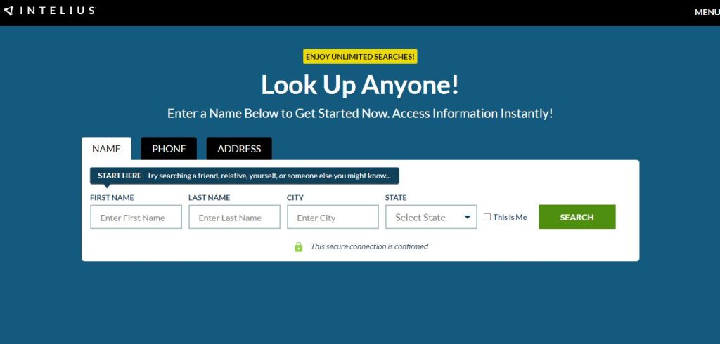 Intelius phone number lookup website