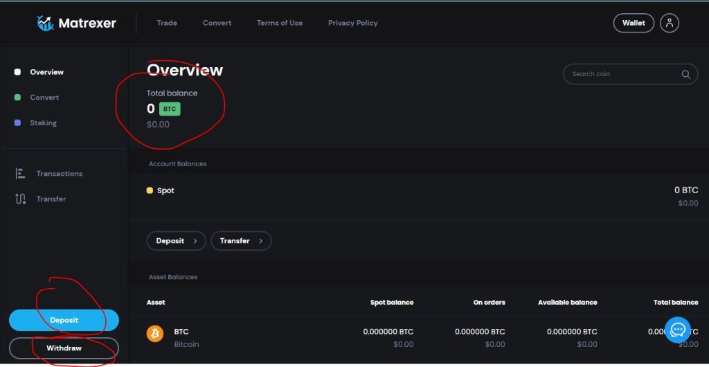 Matrexer dashboard