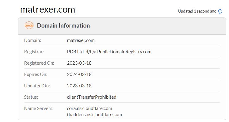 Matrexer whois checkup