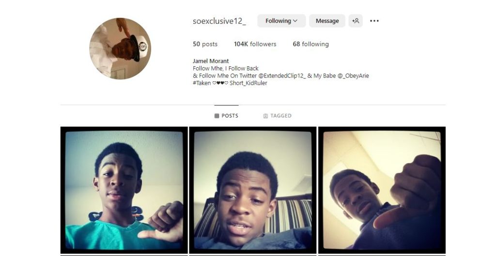 Ja Morant’s Old Instagram Account Photos