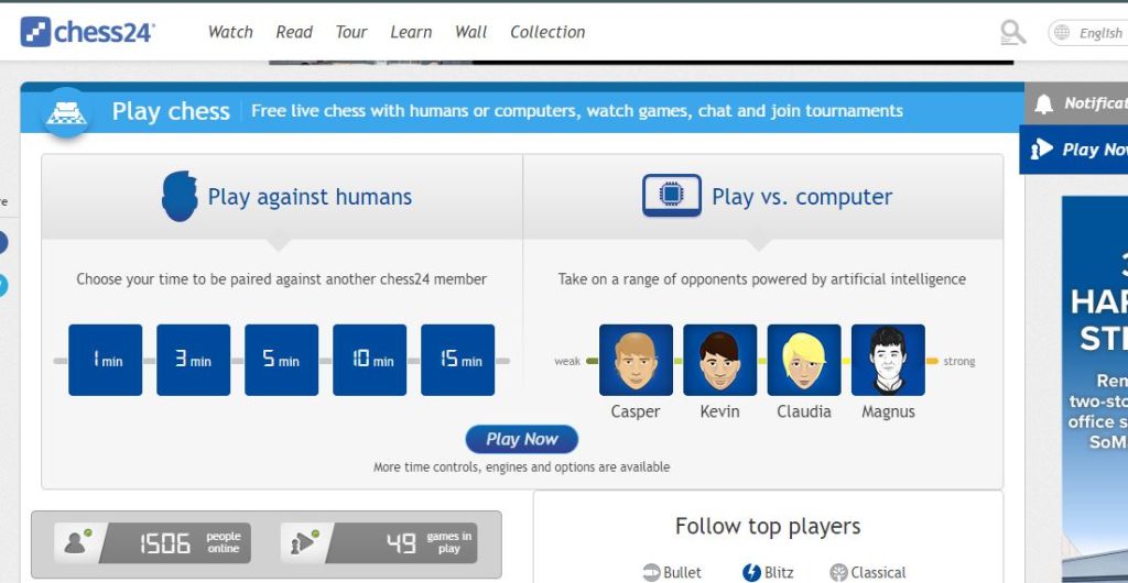 chess24 website