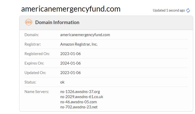 Americanemergencyfund.com whois