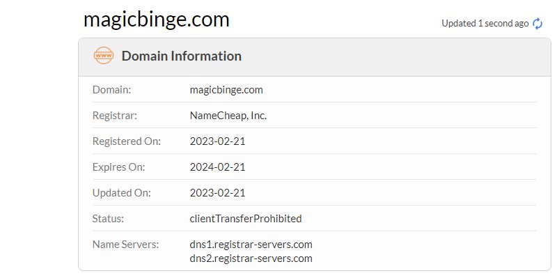 magicbinge whois