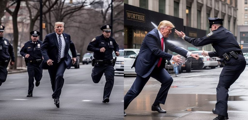 trump arrest pictures