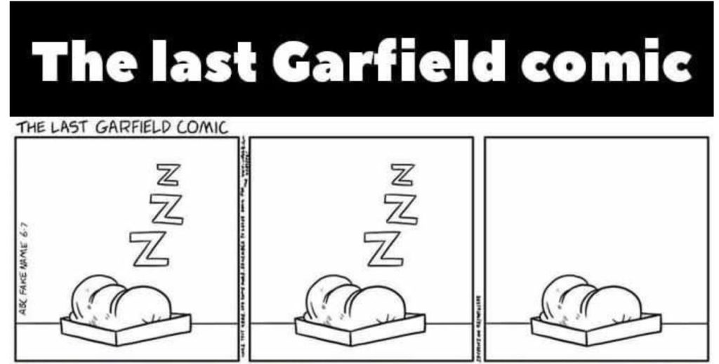 The Last Garfield comic