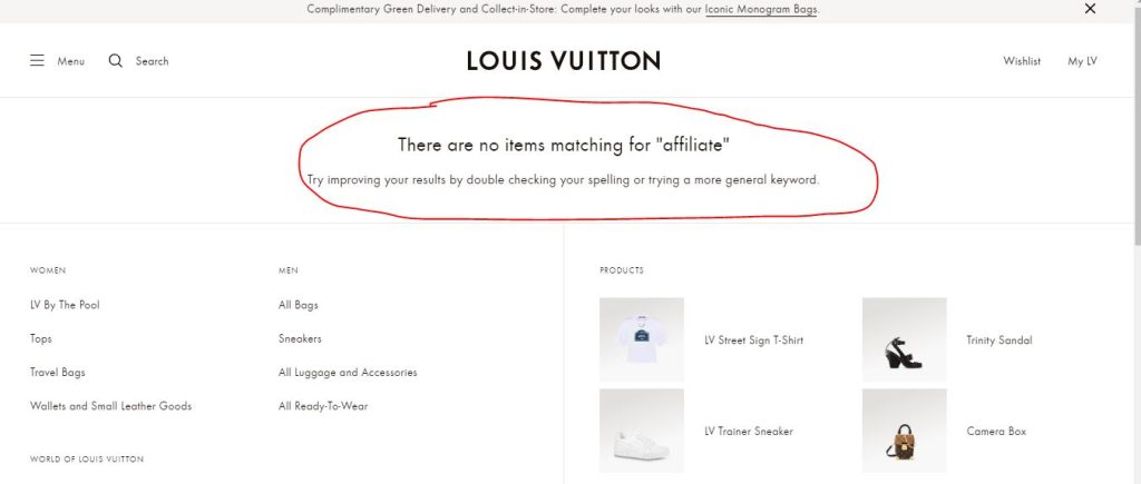 Louis Vuitton affiliate program