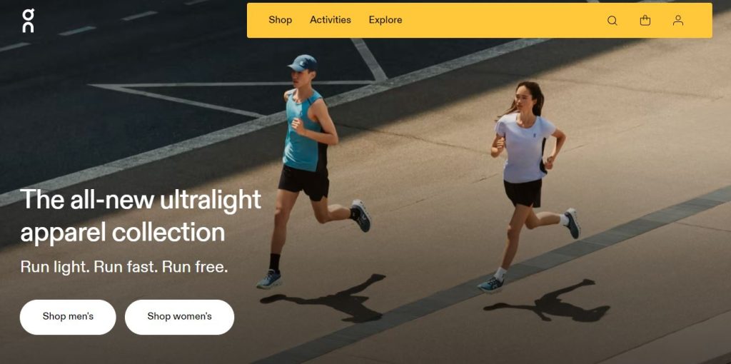 On-running website