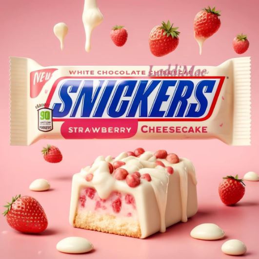 Snickers strawberry cheesecake