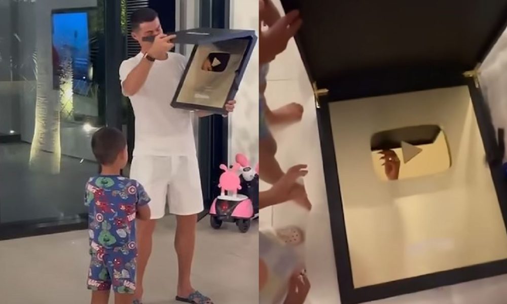 Ronaldo YouTube Gold Play Button